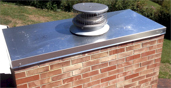 metalwork chase cover on chimney